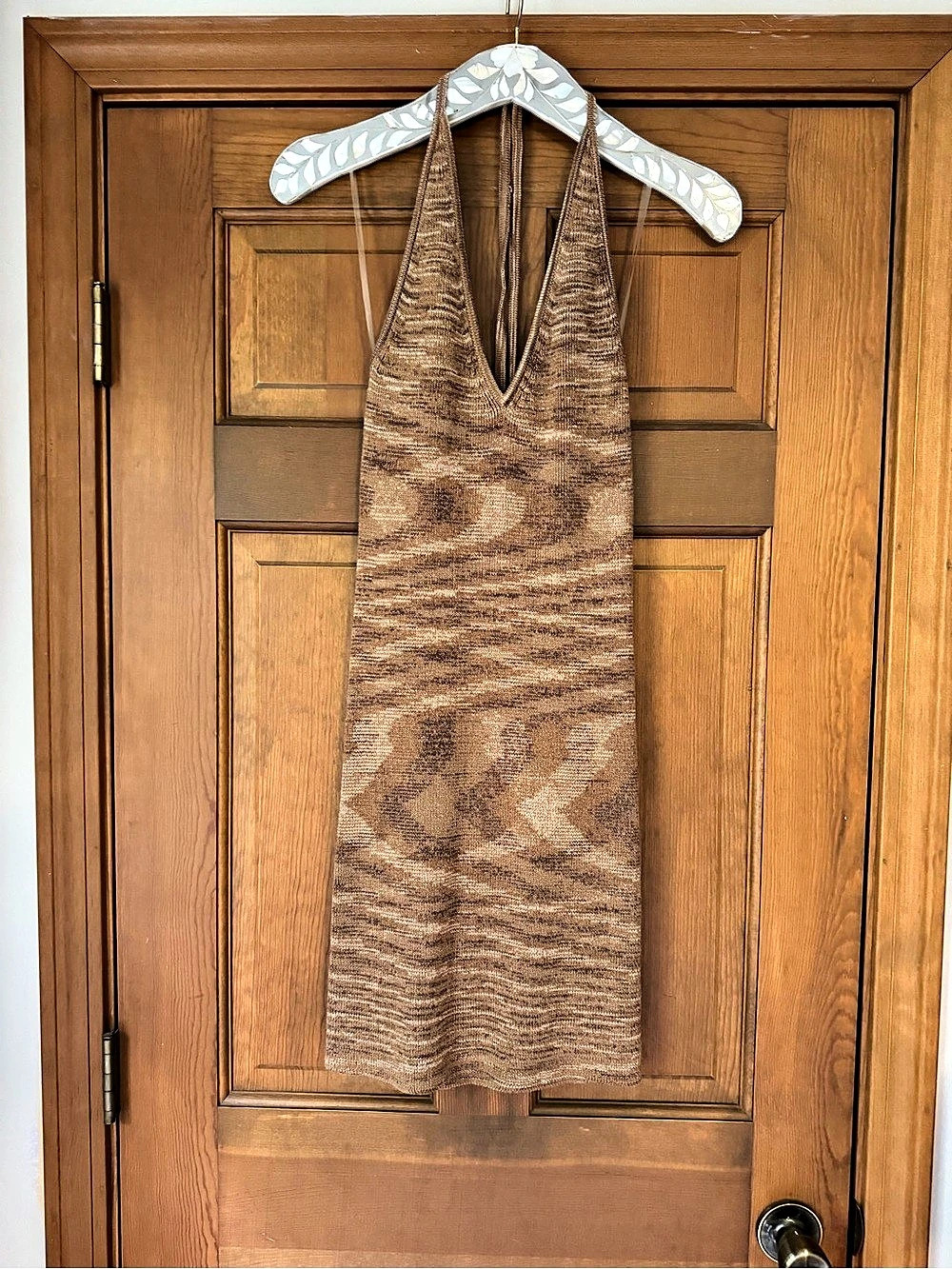 Wild Fable Knit Halter Mini Dress Brown